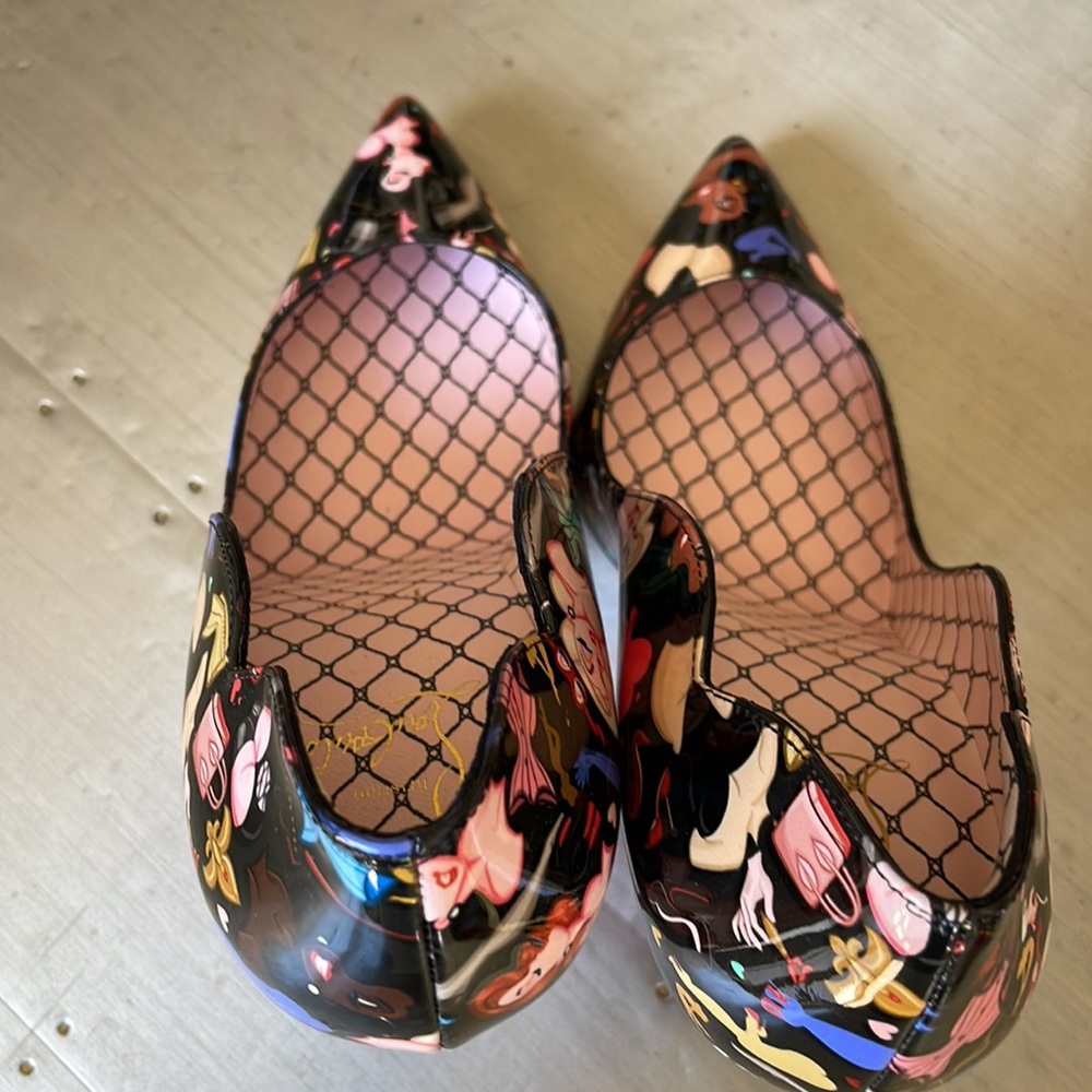 christian louboutin hot chick black patent poupee stiletto 100mm sz 38 - Picture 6 of 9